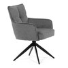 Jídelní židle, šedá, látka, DCH-P3170 GREY2