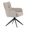 Jídelní židle, béžová, látka, DCH-P3170 LAN2