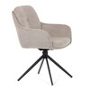 Jídelní židle, béžová, látka, DCH-P3174 LAN2