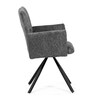 Jídelní židle, šedá, látka bouclé, DCH-W1117 GREY2