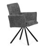 Jídelní židle, šedá, látka bouclé, DCH-W1117 GREY2