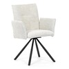 Jídelní židle, krémová, látka bouclé, DCH-W1117 CRM2