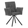 Jídelní židle, šedá, látka bouclé, DCH-W1117 GREY2