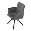 Jídelní židle, šedá, látka bouclé, DCH-W1117 GREY2