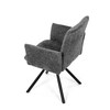 Jídelní židle, šedá, látka bouclé, DCH-W1117 GREY2