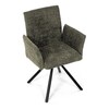 Jídelní židle, zelená, látka bouclé, DCH-W1117 GRN2