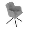 Jídelní židle, šedá, látka, DCH-T1122 GREY2