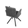 Jídelní židle, šedá, látka bouclé, DCH-W1117 GREY2
