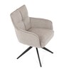 Jídelní židle, béžová, látka, DCH-P3170 LAN2