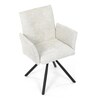Jídelní židle, krémová, látka bouclé, DCH-W1117 CRM2