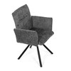 Jídelní židle, šedá, látka bouclé, DCH-W1117 GREY2