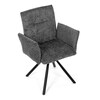 Jídelní židle, šedá, látka bouclé, DCH-W1117 GREY2