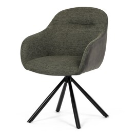 Jídelní židle, zelená, látka, DCH-Y1143 GRN2