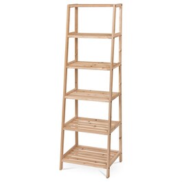 Regál, masiv, hnědá, DR-N134 NAT