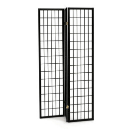Paraván, masiv, černá, EF-E803 BK