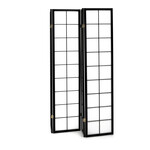 Paraván, masiv, černá, EF-E804 BK