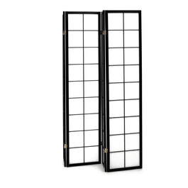 Paraván, masiv, černá, EF-E804 BK