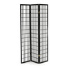 Paraván, masiv, černá, EF-E803 BK