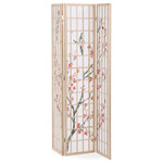 Paraván, masiv, bílá, EF-L185 NAT