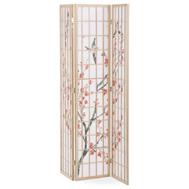 Paraván, masiv, bílá, EF-L185 NAT