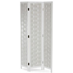 Paraván, masiv, bílá, EF-L186 WT