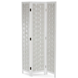 Paraván, masiv, bílá, EF-L186 WT