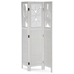 Paraván, dřevo, bílá, EF-L175 WT