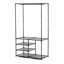 Stojan na šaty, kov, černá, GD-172 BK