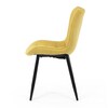 Jídelní židle, žlutá, látka, HC-462 YEL2