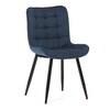 Jídelní židle, modrá, látka, HC-462 BLUE2