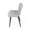 Jídelní židle, šedá, látka, HC-462 SIL2