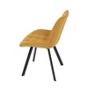 Jídelní židle, žlutá, látka, HC-465 YEL2
