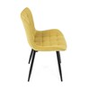 Jídelní židle, žlutá, látka, HC-462 YEL2