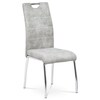 Jídelní židle, stříbrná, látka vintage, HC-486 SIL3