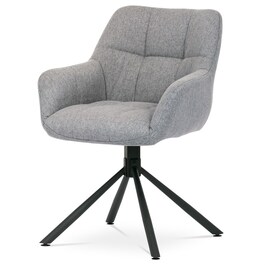 Židle jídelní, šedá, hladká látka, HC-532 SIL2