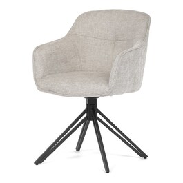 Jídelní židle, béžová, látka, HC-533 CRM2