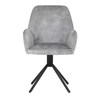 Jídelní židle, šedá, sametová látka, HC-511 SIL4