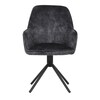 Jídelní židle, černá, sametová látka, HC-511 BK4