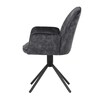 Jídelní židle, černá, sametová látka, HC-511 BK4