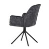 Jídelní židle, černá, sametová látka, HC-511 BK4