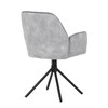 Jídelní židle, šedá, sametová látka, HC-511 SIL4