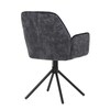 Jídelní židle, černá, sametová látka, HC-511 BK4