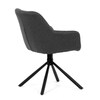 Jídelní židle, šedá, látka, HC-532 GREY2