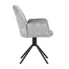 Jídelní židle, šedá, sametová látka, HC-511 SIL4
