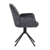 Jídelní židle, černá, sametová látka, HC-511 BK4