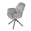 Jídelní židle, šedá, sametová látka, HC-511 SIL4