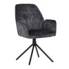 Jídelní židle, černá, sametová látka, HC-511 BK4
