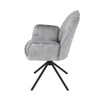 Jídelní židle, šedá, sametová látka, HC-511 SIL4
