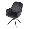 Jídelní židle, černá, sametová látka, HC-511 BK4
