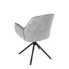 Jídelní židle, šedá, sametová látka, HC-511 SIL4